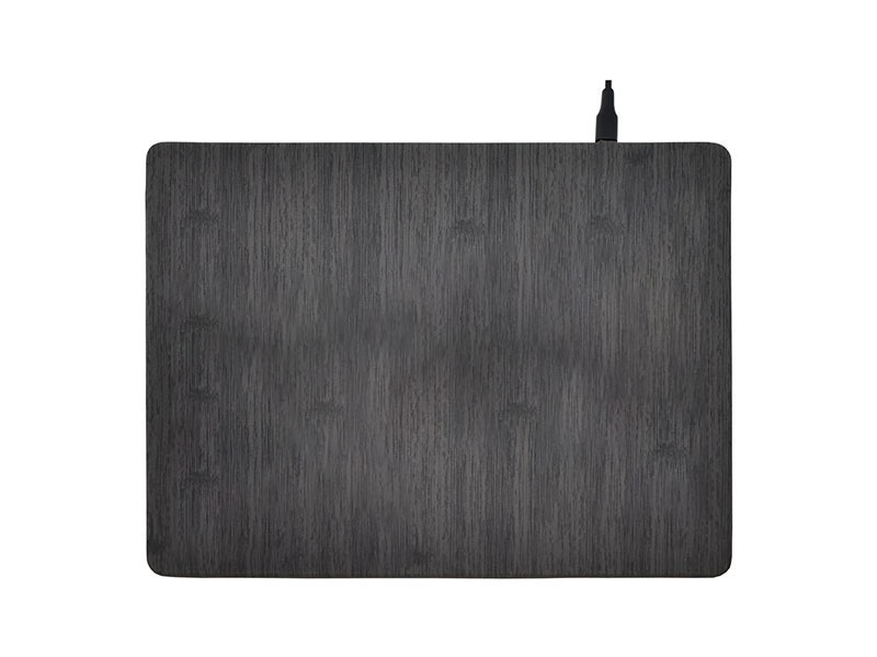 Woodgrain Mouse Pad With Wireless Mobile Charger product